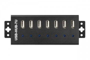  WAVESHARE Industrial Grade USB HUB, Extending 7x USB 2.0 Ports, Waveshare 23077