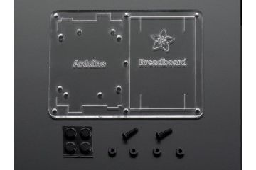 dodatki ADAFRUIT Plastic mounting plate for breadboard and Arduino - rubber feet!, adafruit 275