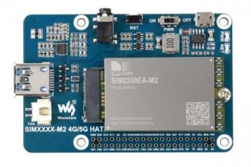 HATs WAVESHARE SIM8200EA-M2 5G HAT for Raspberry Pi, 5G-4G-3G Support, Snapdragon X55, Multi Mode Multi Band, Waveshare 19060
