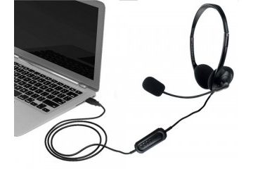 slušalke in mikrofoni EWENT Slušalke Ewent, nadzor glasnosti, mikrofon, USB, EW3568