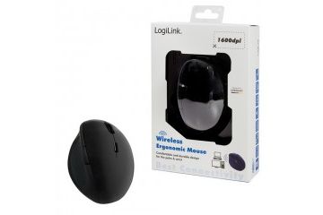miške  Miška Logilink Wireless Ergonomic Vertical, 1600dpi, črna