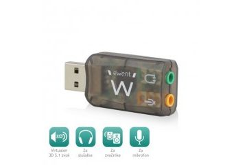 zvočne kartice EWENT Zvočna kartica USB Virtual 5.1 3D, Ewent