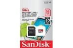 sd kartice 3D SYSTEMS Micro SDHC 16GB C10 UHS-1, adapter, SanDisk Ultra 80 MB s, 